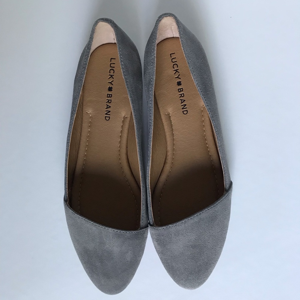 Lucky Brand Archh Suede Flat Grey 8.5
